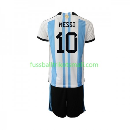 Fußballtrikots Argentinien Messi 10 Kinder FIFA WM 2022 Kurzarm Heimtrikotsatz kaufen
